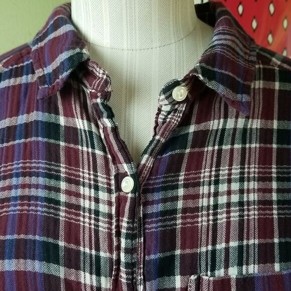 Nordstrom BP ⭐ Plaid Long Sleeve Shirt L - Picture 5 of 7